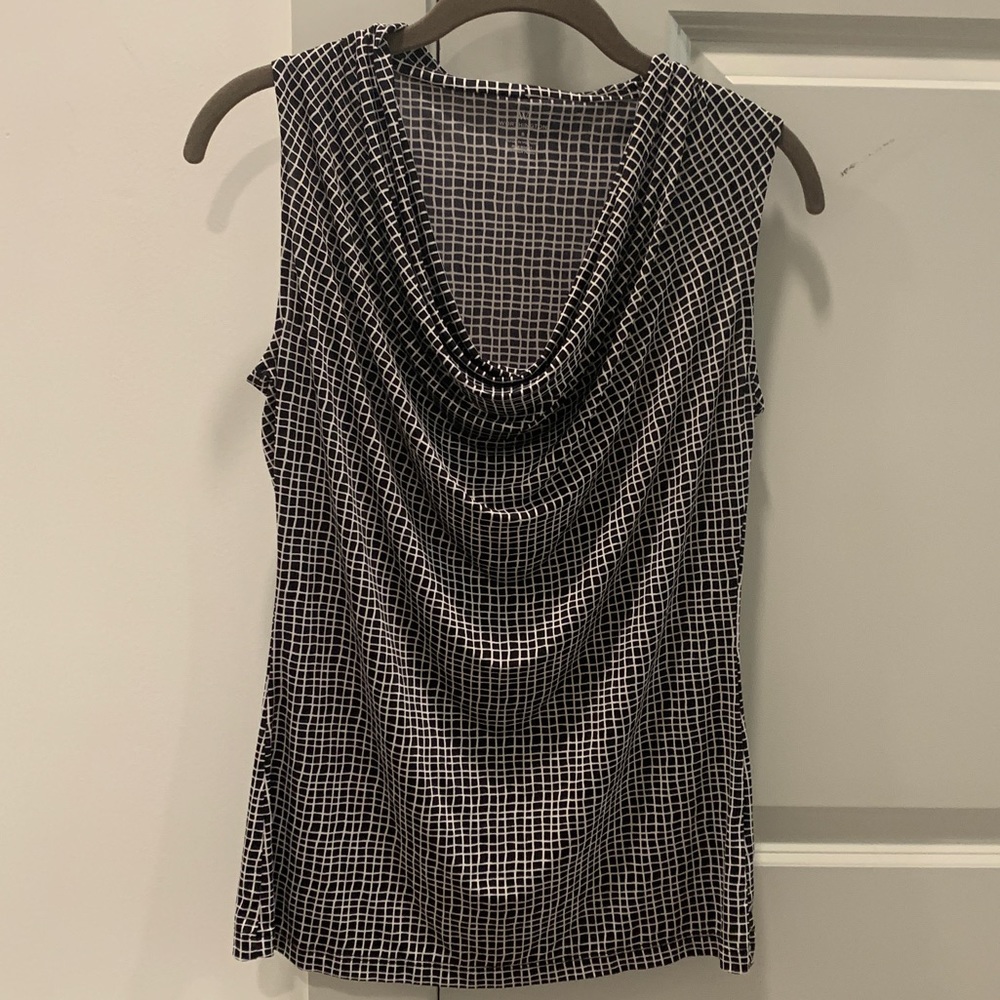 WORTHINGTON - plaid sleeveless cowl neck blouse, size S, in perfect condition